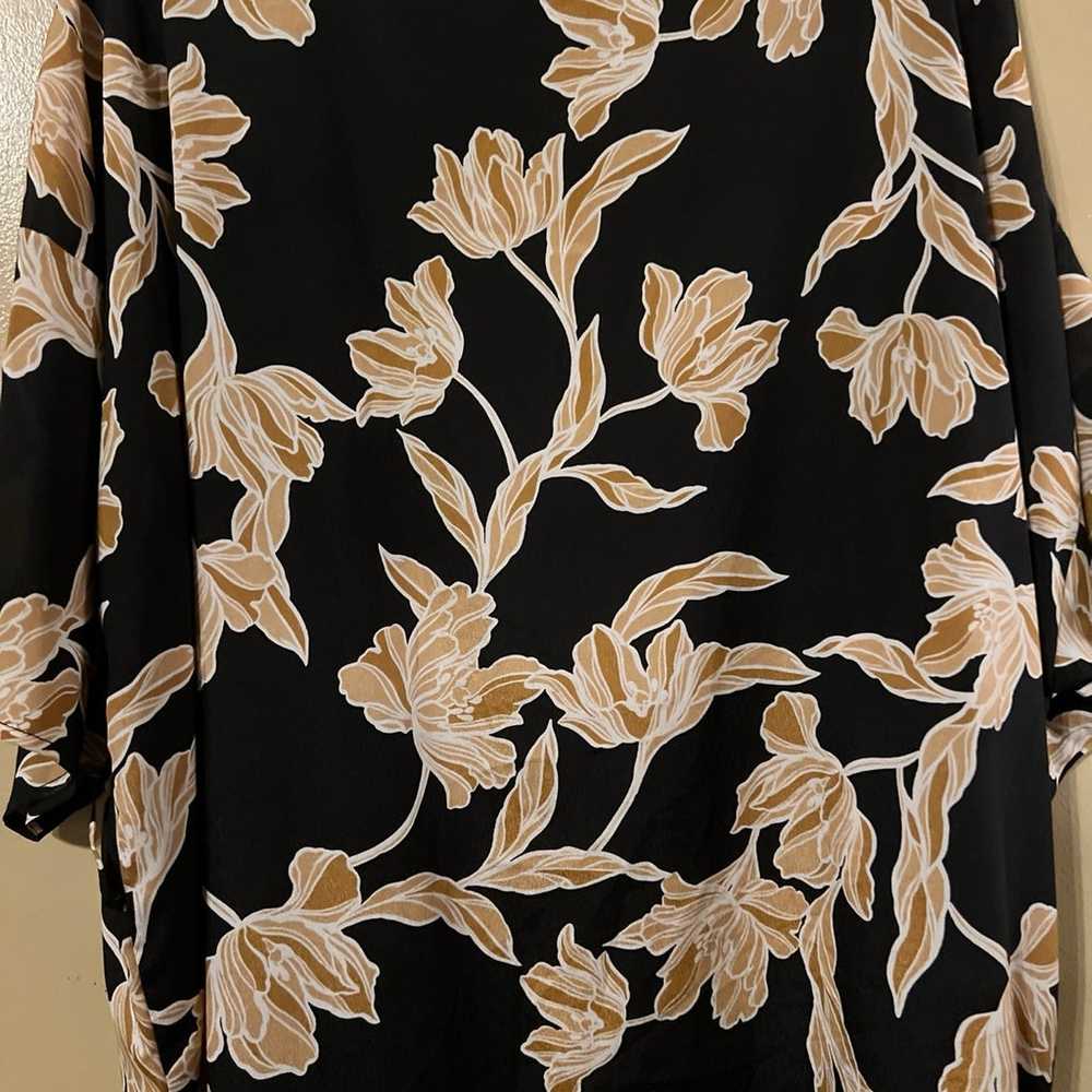 Maison Du Soir Selena Kimono S/M Black Gold Flora… - image 11