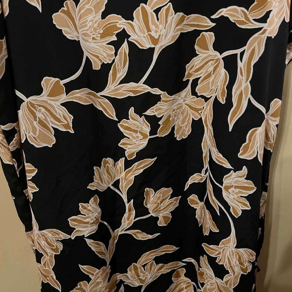 Maison Du Soir Selena Kimono S/M Black Gold Flora… - image 12