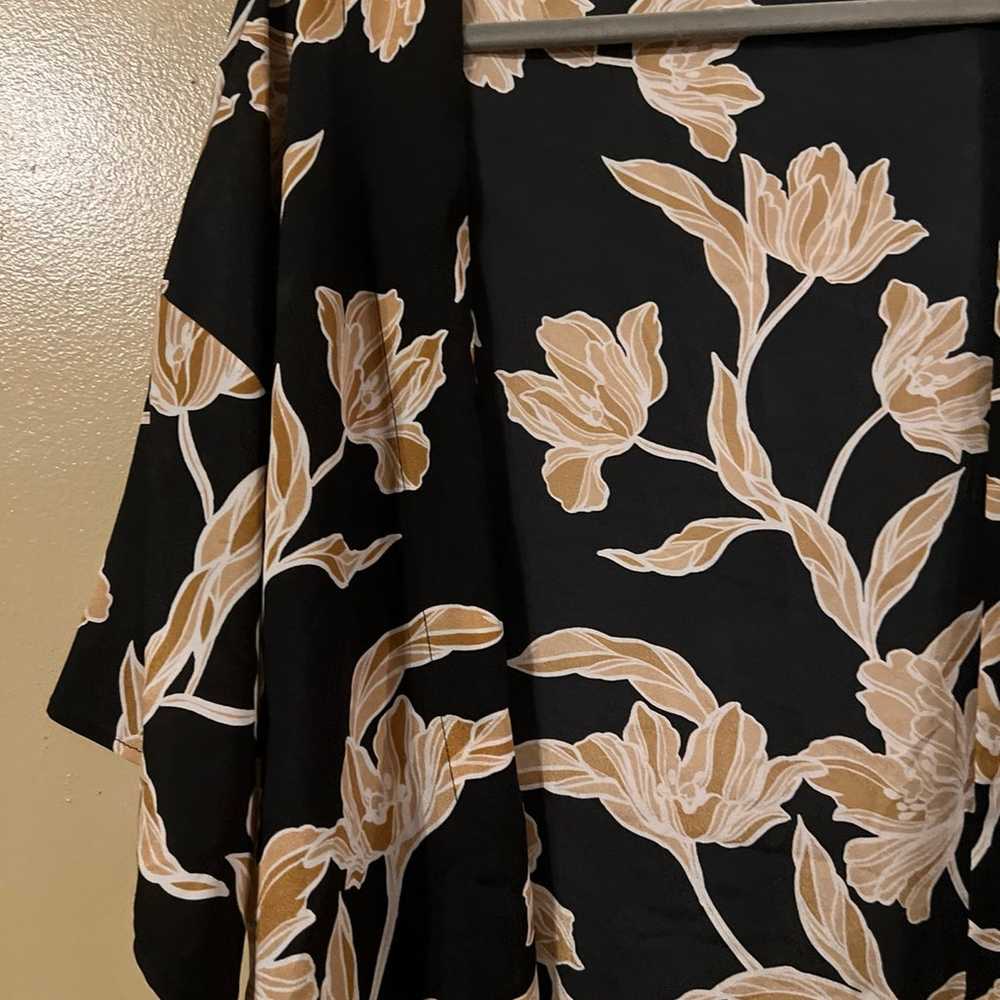 Maison Du Soir Selena Kimono S/M Black Gold Flora… - image 4