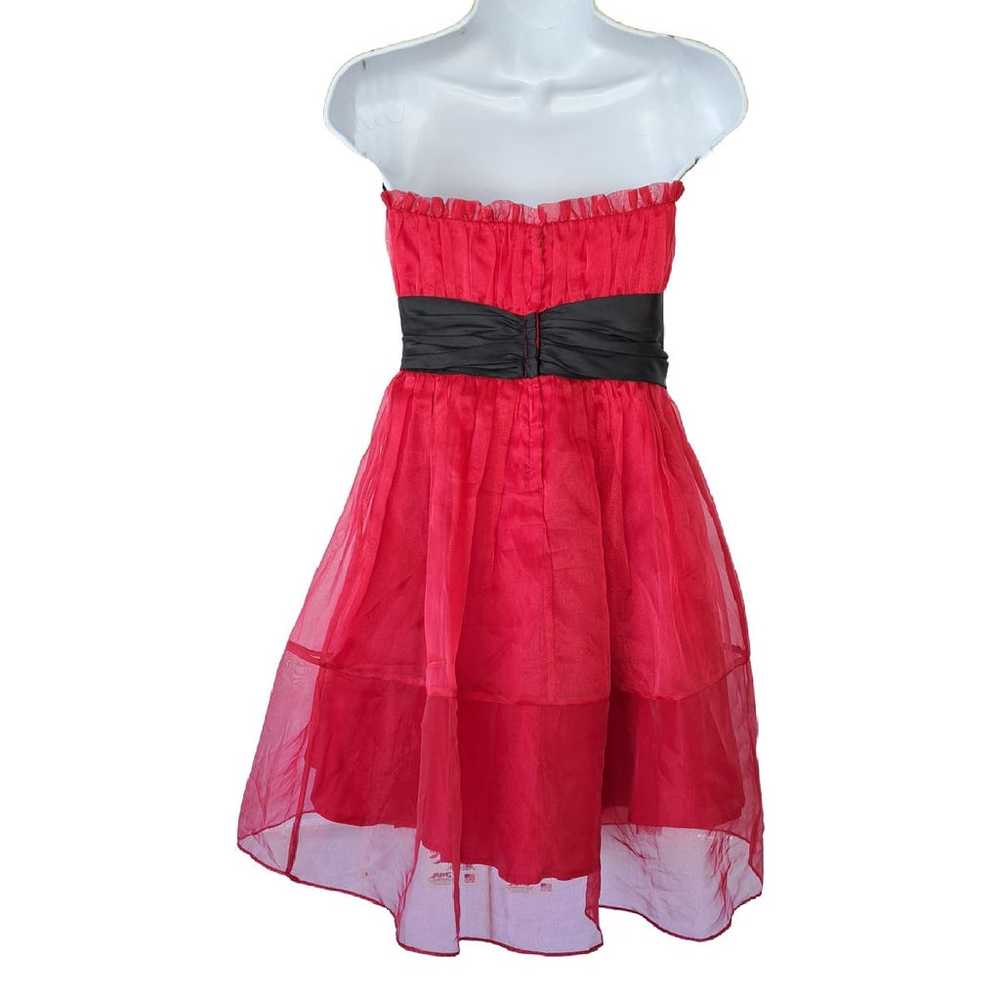 Betsey Johnson Red Strapless  Dress Retro Fit & F… - image 4