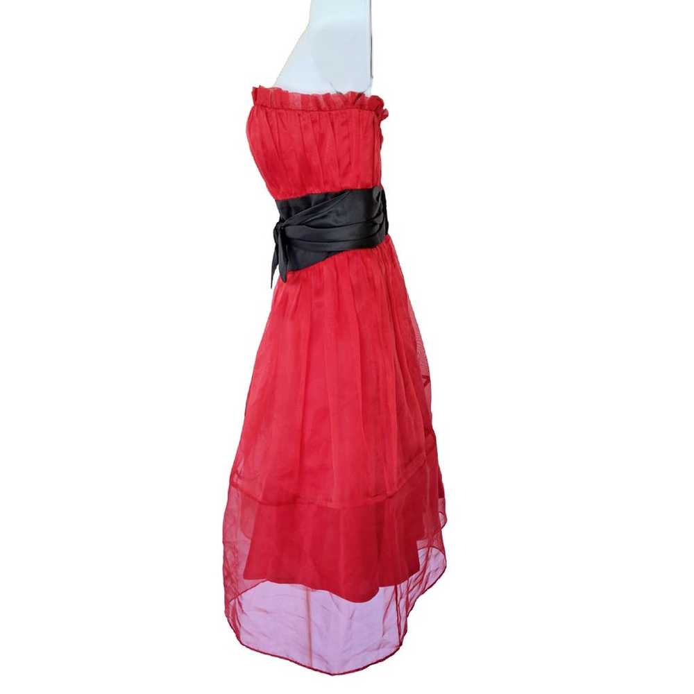 Betsey Johnson Red Strapless  Dress Retro Fit & F… - image 5