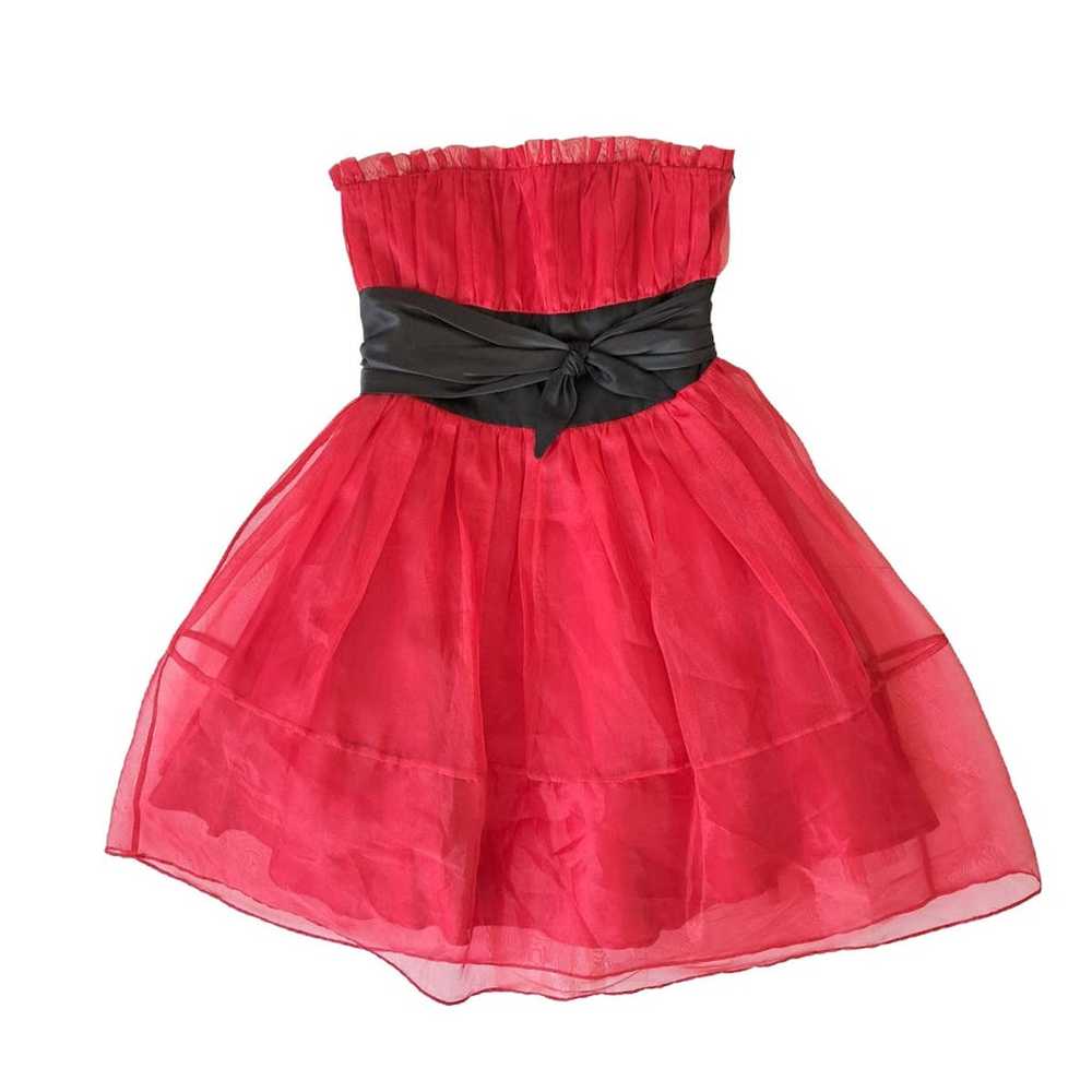 Betsey Johnson Red Strapless  Dress Retro Fit & F… - image 7