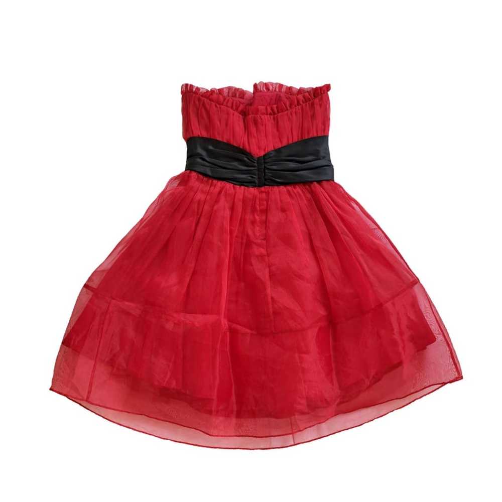 Betsey Johnson Red Strapless  Dress Retro Fit & F… - image 8
