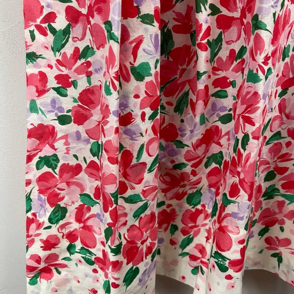 Vintage 70s Lanvin 12 Medium Floral Shirt Dress L… - image 8
