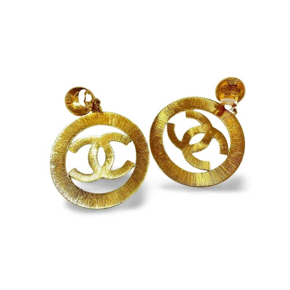 Chanel Vintage CHANEL extra large round hoop earr… - image 9