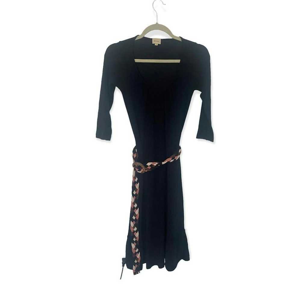 Moss Ella Moss SZ S black long sleeve belted dress - image 2