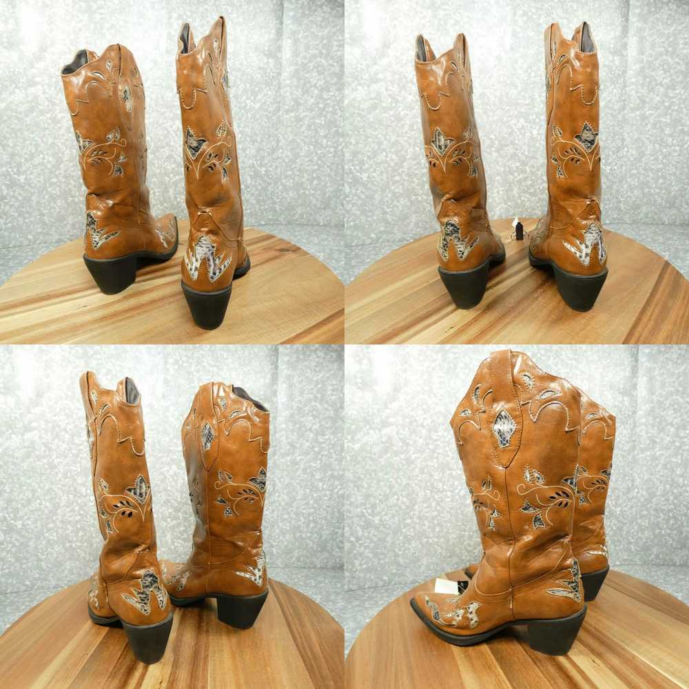 Roper Roper Boots Womens 7 Brown w Cutouts Pointe… - image 4
