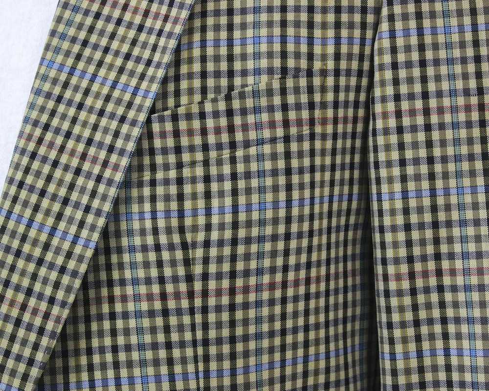 Burberry × Vintage Mens Wool Plaid Blazer Jacket … - image 3