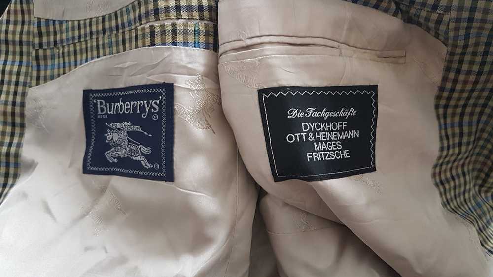 Burberry × Vintage Mens Wool Plaid Blazer Jacket … - image 5