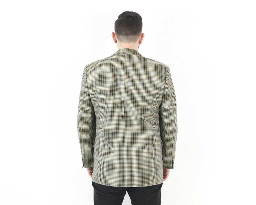 Burberry × Vintage Mens Wool Plaid Blazer Jacket … - image 6