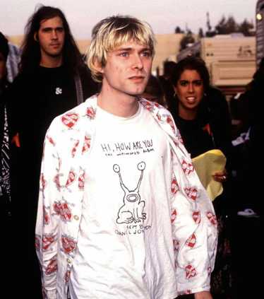 Kurt Cobain × Nirvana × Vintage Daniel Johnston "… - image 1