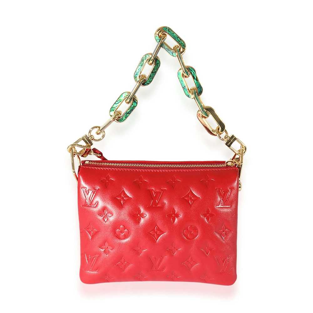 Louis Vuitton Louis Vuitton Red Lambskin Coussin … - image 1