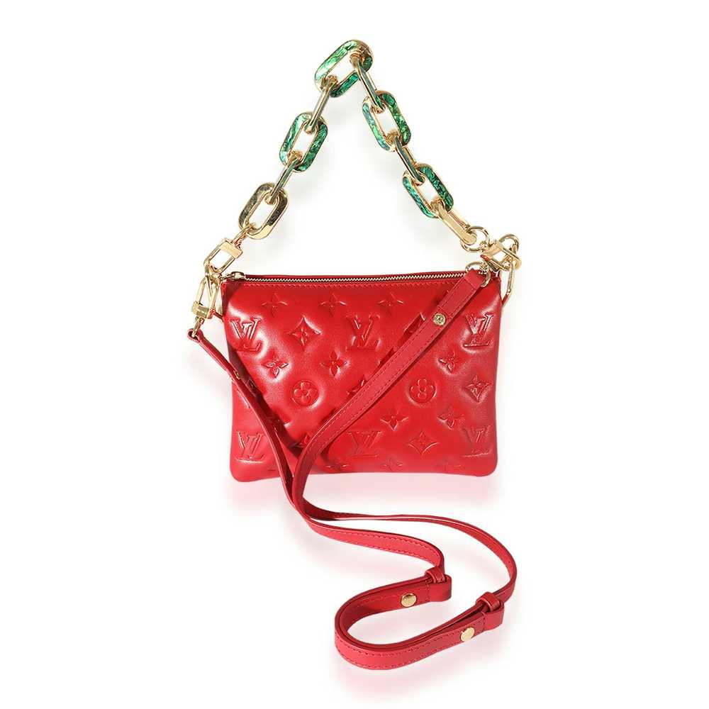 Louis Vuitton Louis Vuitton Red Lambskin Coussin … - image 2