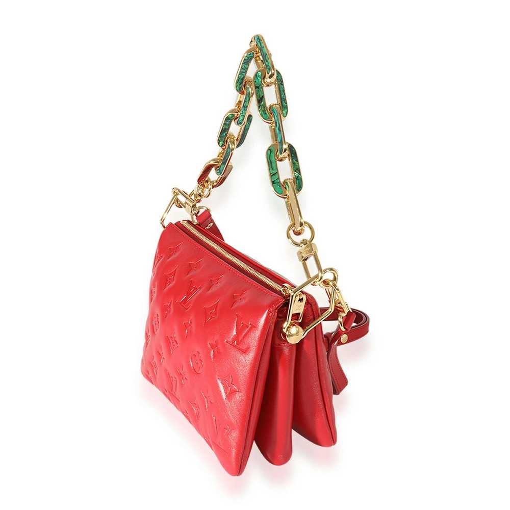 Louis Vuitton Louis Vuitton Red Lambskin Coussin … - image 3