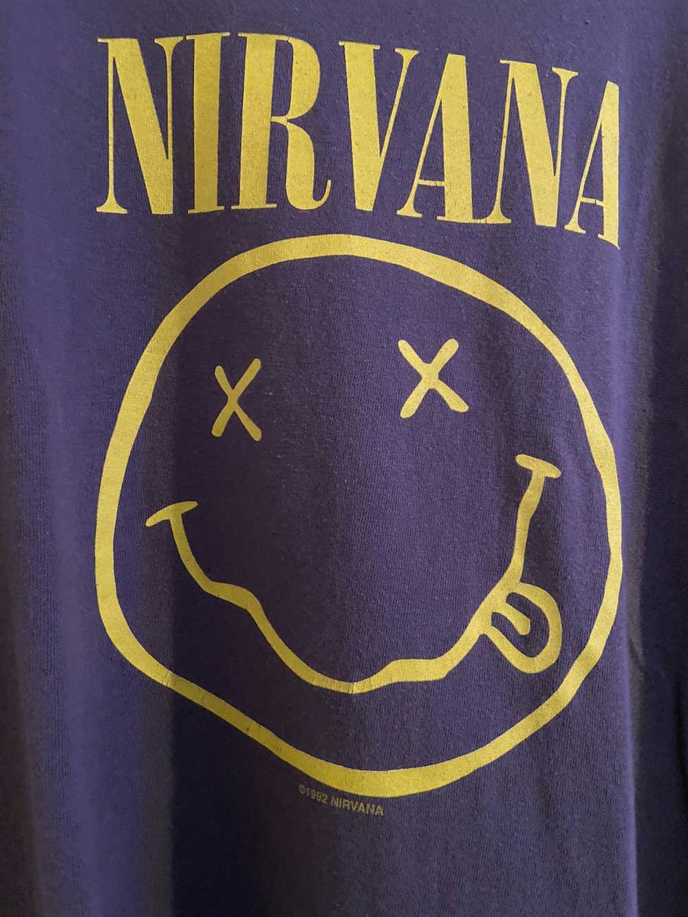 Vintage vintage 1992 NIRVANA t shirt grunge XXL - image 3