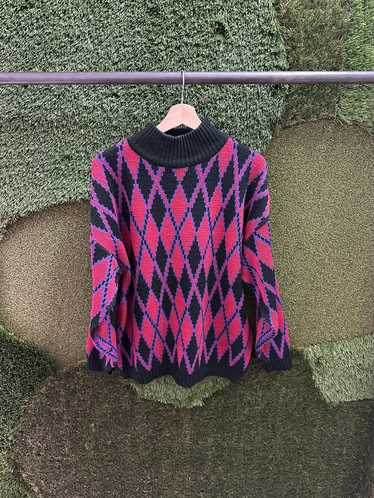 Vintage Vintage Objectives Abstract Sweater Medium