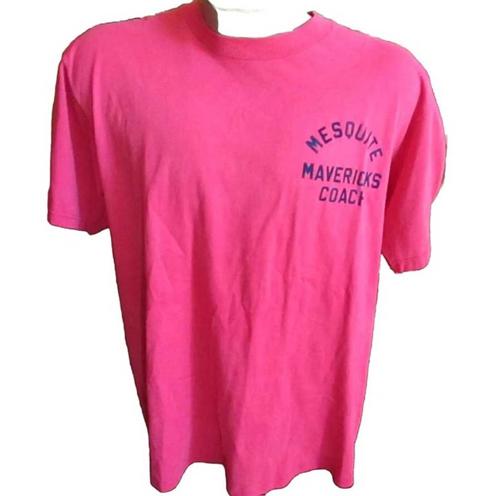 Vintage T-shirt LARGE PINK 1990's JERZEES USA VEL… - image 1