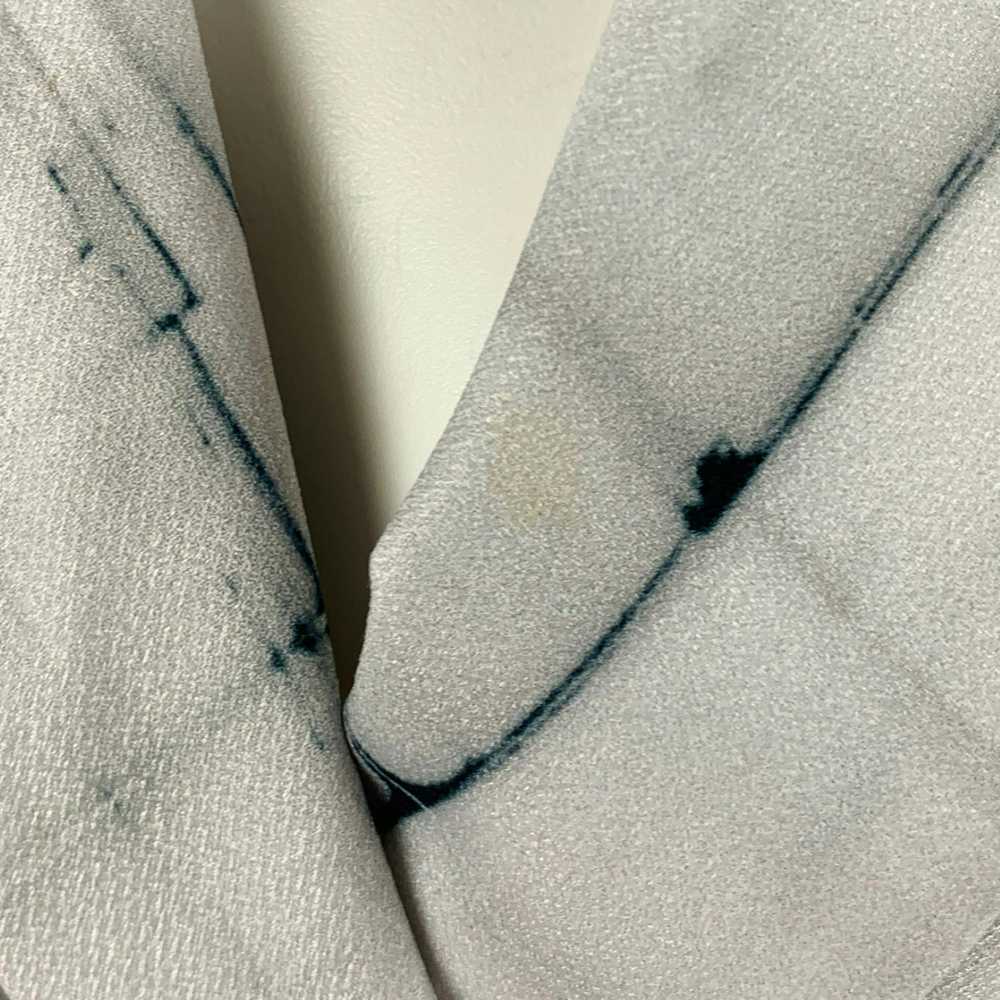 Simon Chang White Grey Polyester Blend Squares Ja… - image 6