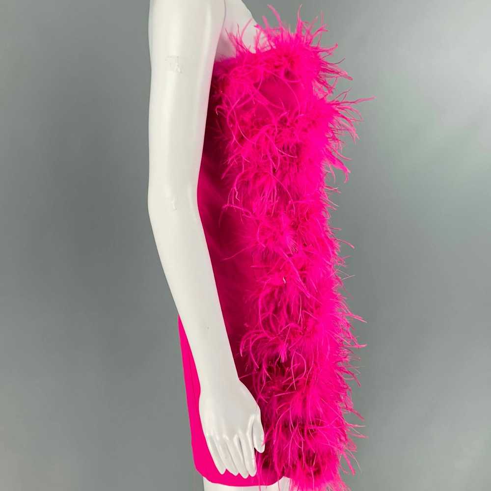 Other Pink Feathers Strapless Mini Dress - image 2