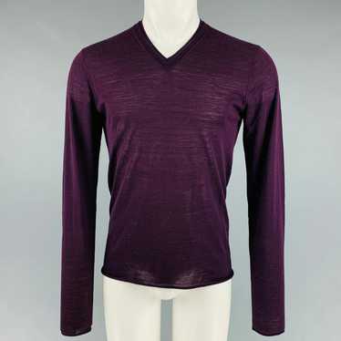 Dolce & Gabbana Purple Knitted Wool VNeck Pullover - image 1