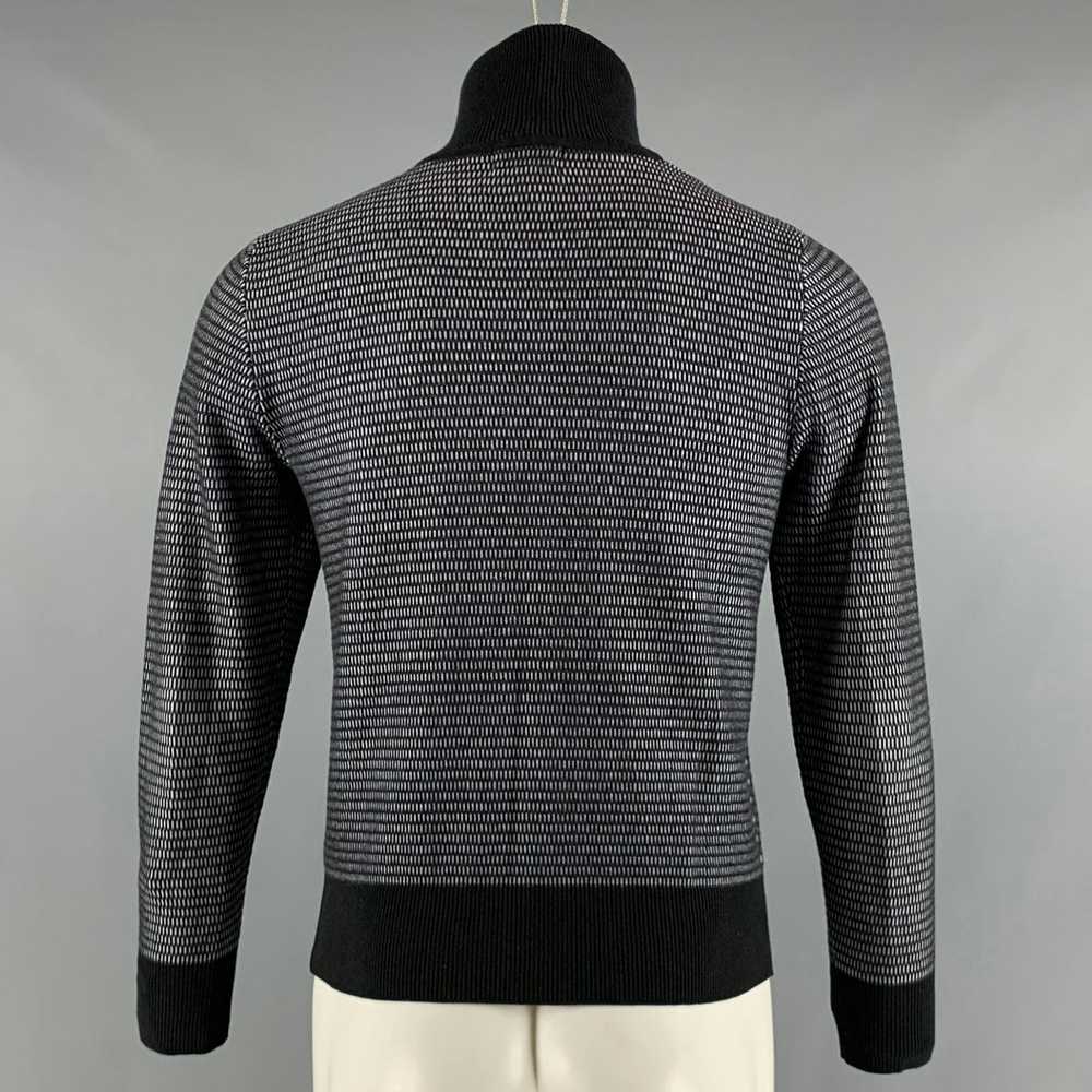 Other Black White Stripe Cotton Cashmere Zip Up C… - image 4