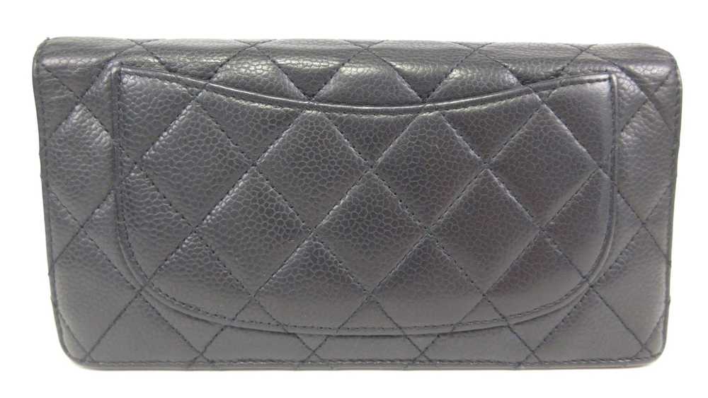 Chanel Chanel Caviar Leather Matelasse Wallet Bla… - image 2