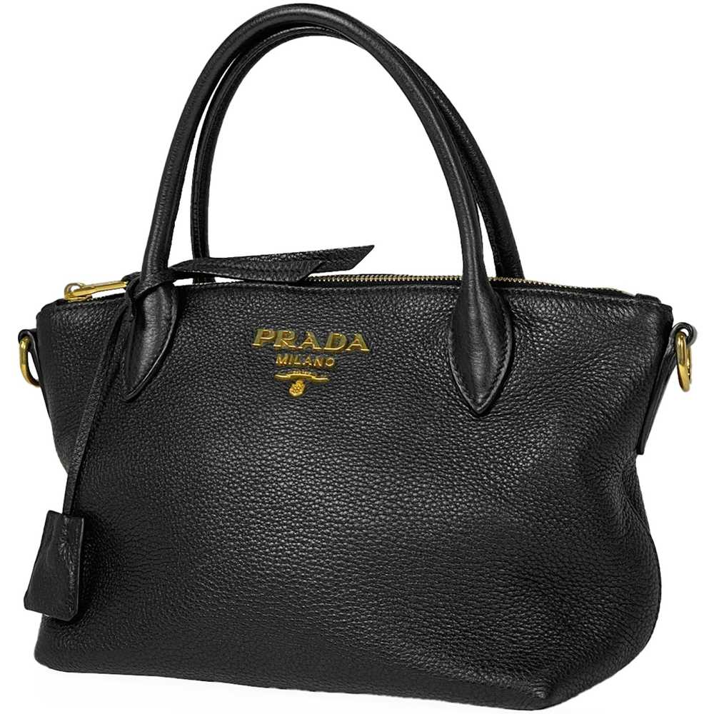 Prada Prada Logo Handbag 2way Shoulder Bag Leathe… - image 1