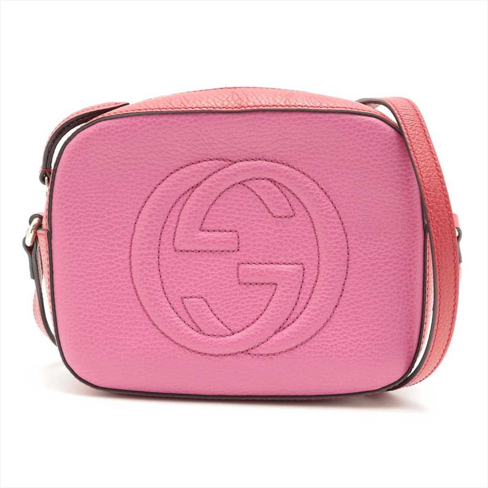 Gucci Gucci Leather Soho Shoulder Bag Pink - image 1