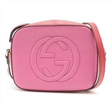 Gucci Gucci Leather Soho Shoulder Bag Pink - image 1