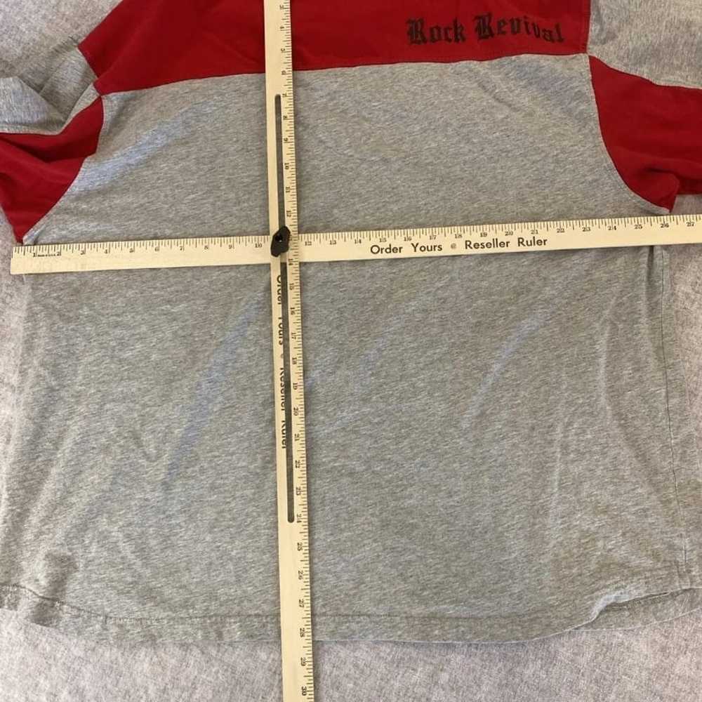Rock Revival Shirt Mens XXXL Grey Red Long Sleeve… - image 5
