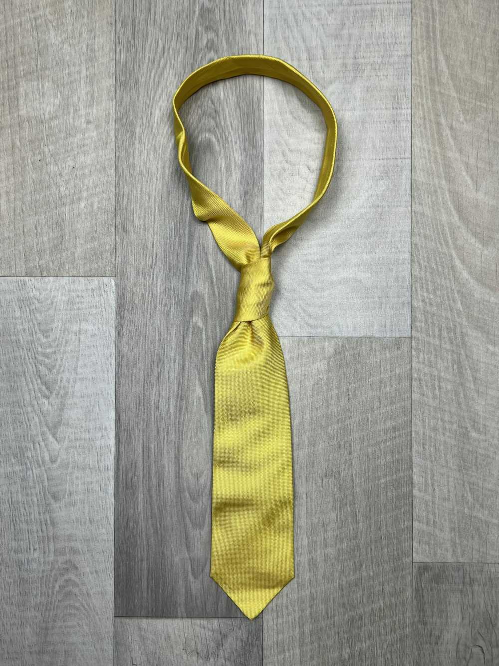 Kiton Kiton Napoli Yellow Silk Tie (Y0141) - image 1