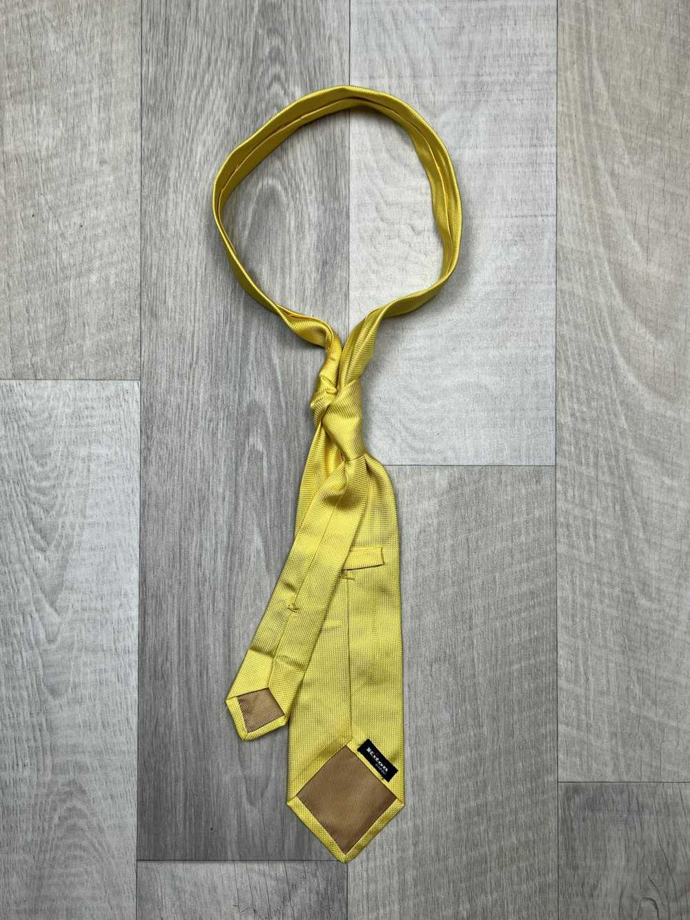 Kiton Kiton Napoli Yellow Silk Tie (Y0141) - image 3