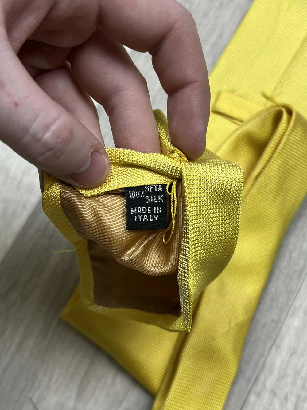 Kiton Kiton Napoli Yellow Silk Tie (Y0141) - image 5