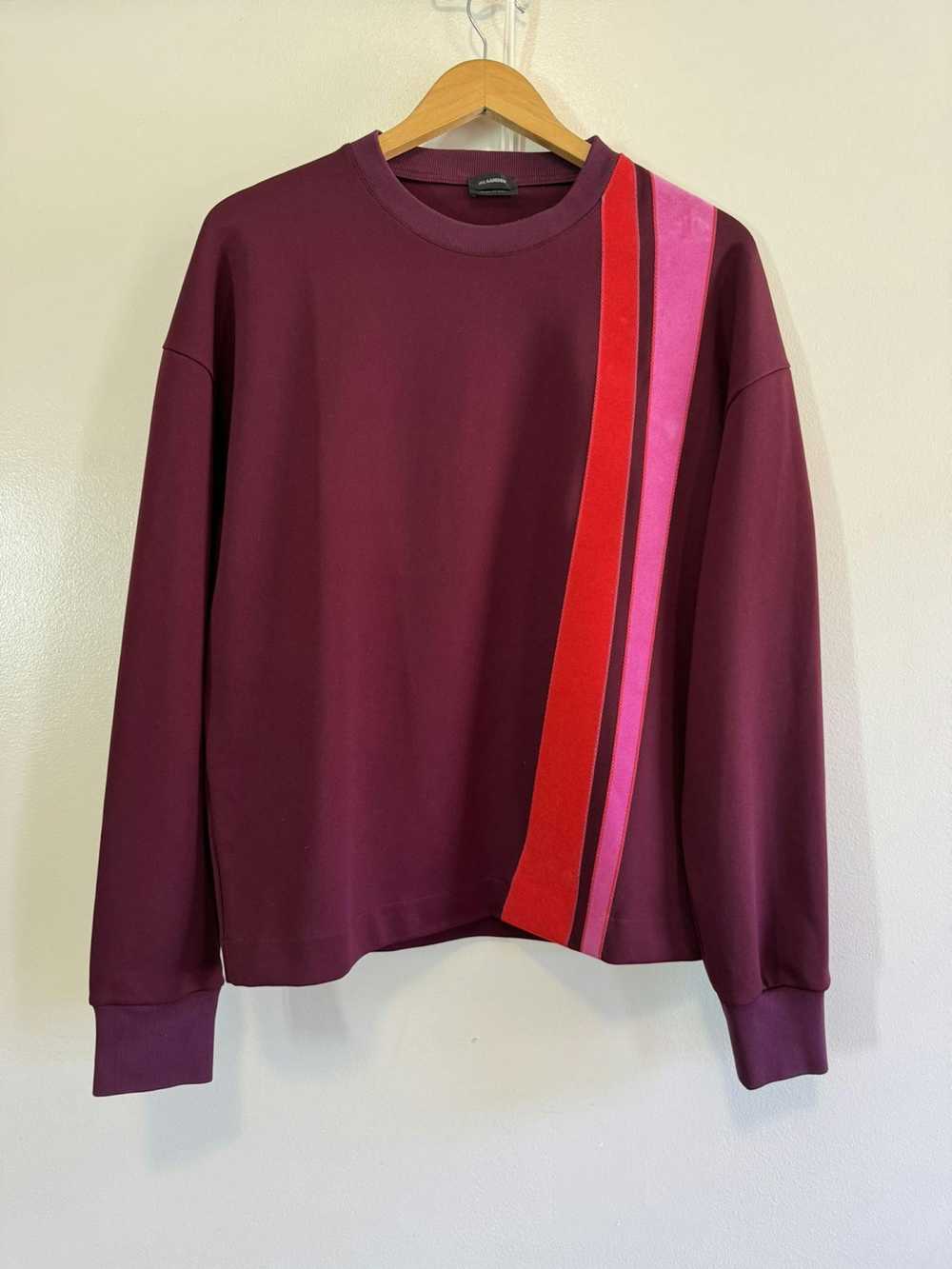 Jil Sander Jil Sander maroon burgundy sweatshirt … - image 1