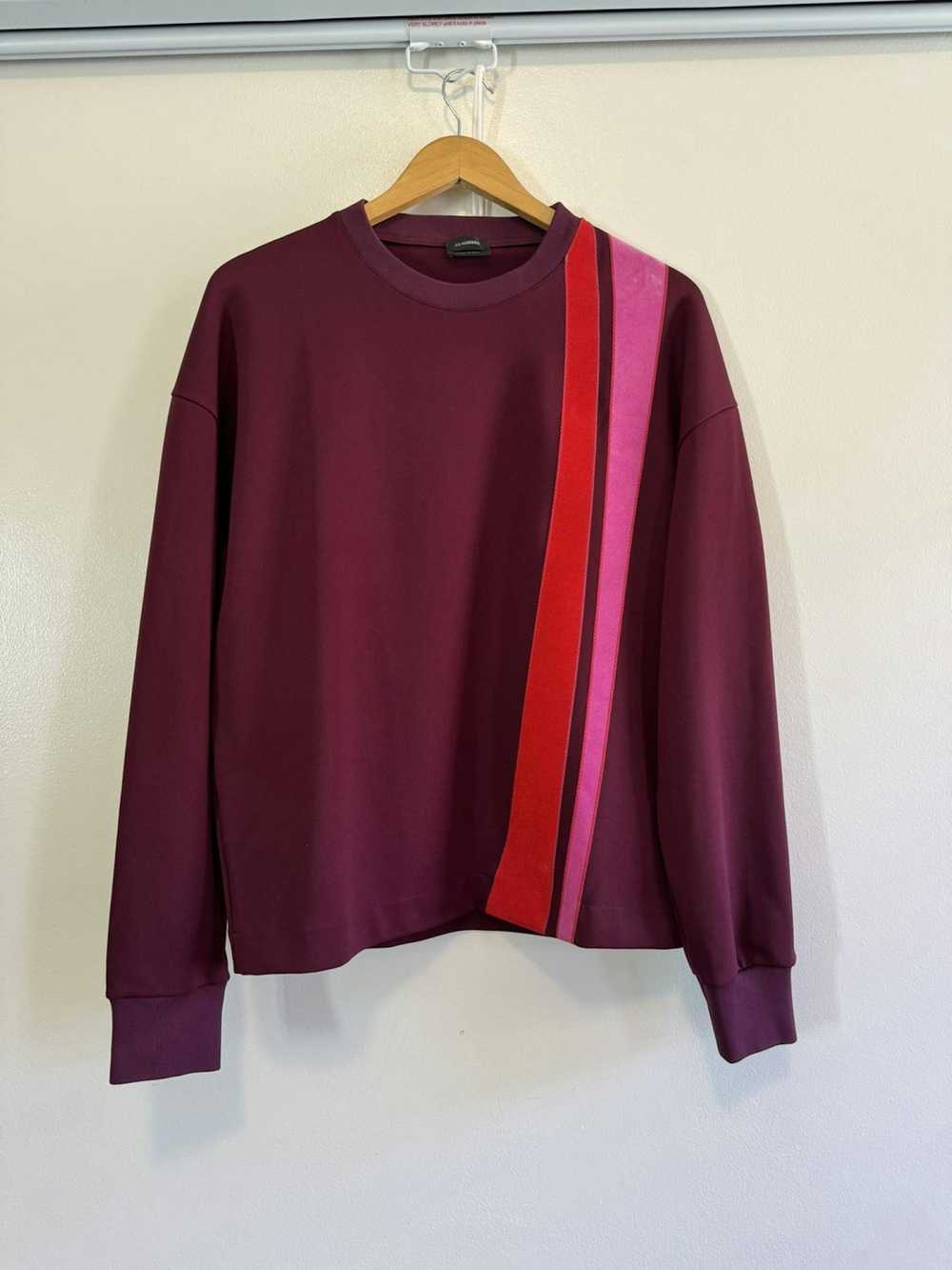 Jil Sander Jil Sander maroon burgundy sweatshirt … - image 2