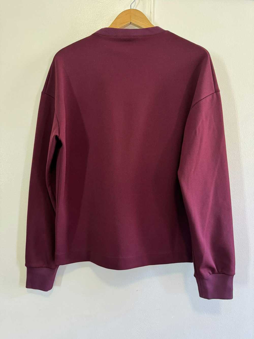 Jil Sander Jil Sander maroon burgundy sweatshirt … - image 4
