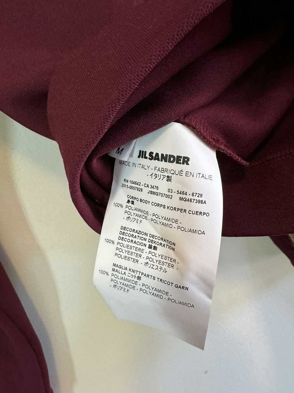 Jil Sander Jil Sander maroon burgundy sweatshirt … - image 8