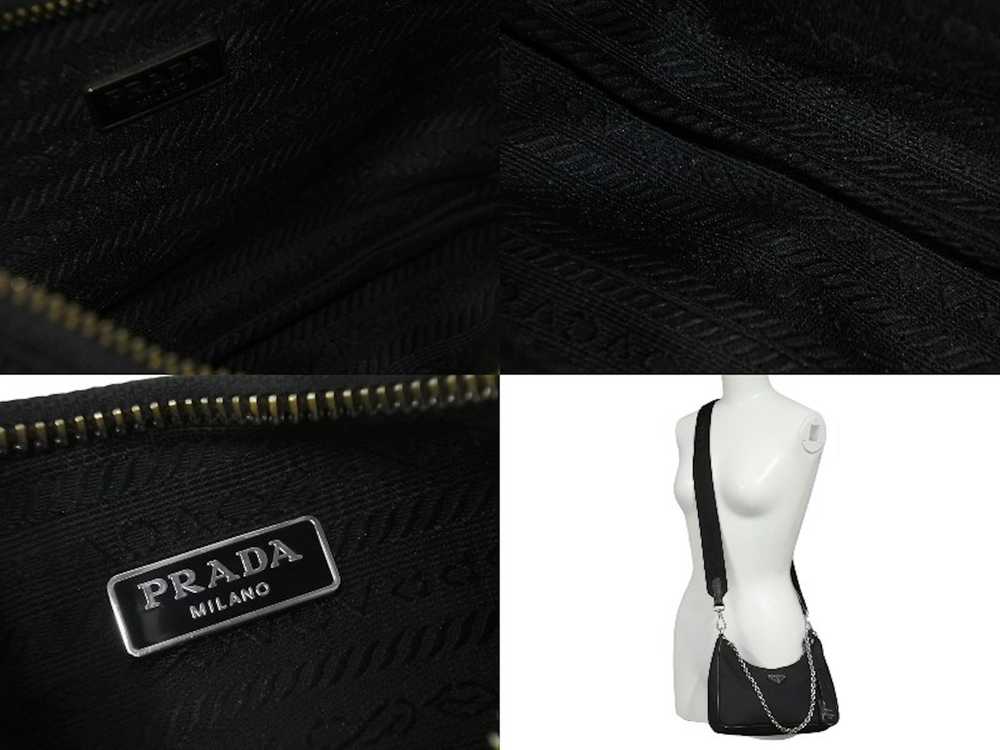 Prada Prada Handbag Hobo Chignon Black Silver - image 8