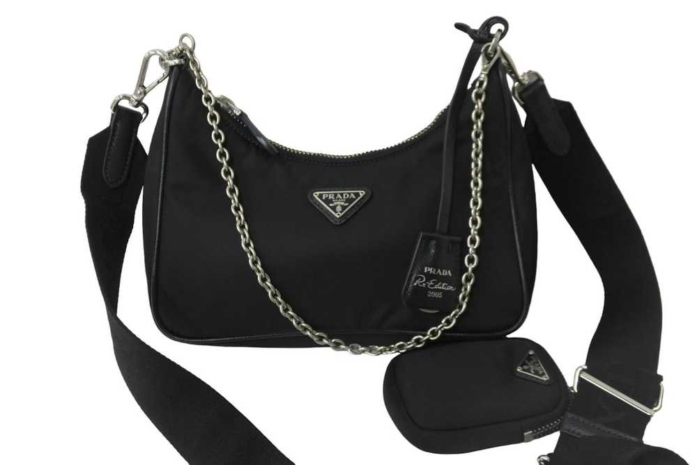 Prada Prada Shoulder Bag Pochette With Strap Silv… - image 2