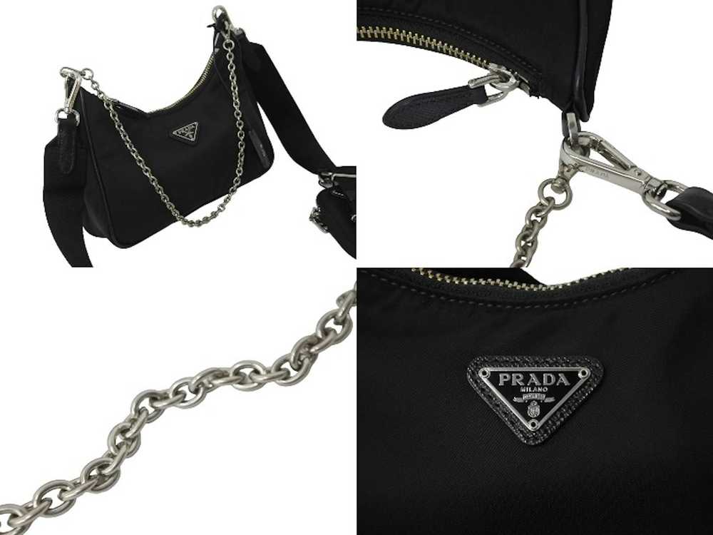Prada Prada Shoulder Bag Pochette With Strap Silv… - image 4