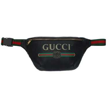 Gucci Gucci Vintage Logo Print Leather Belt Waist… - image 1