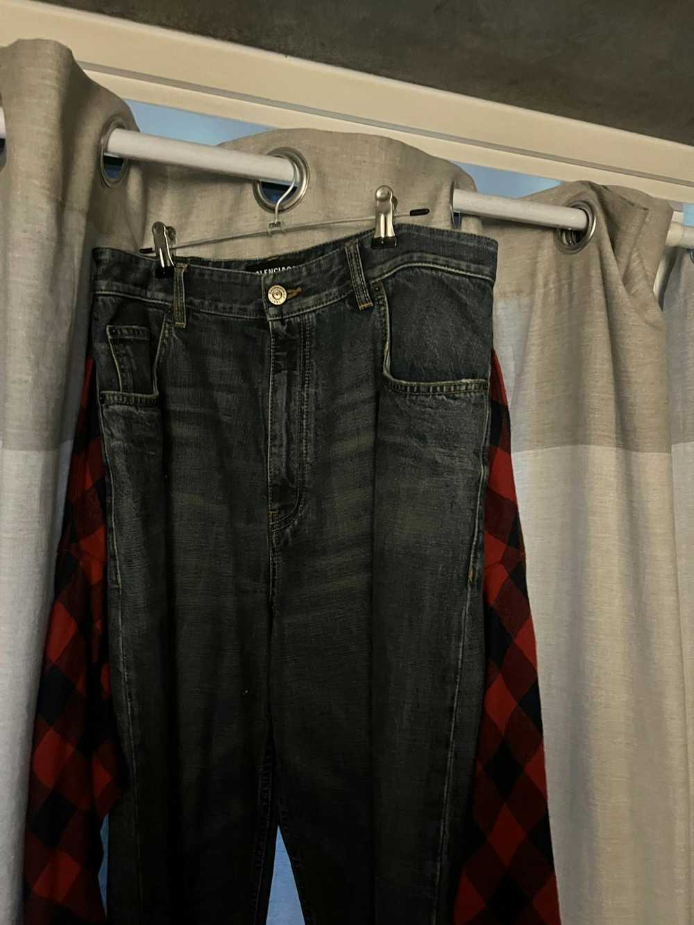 Balenciaga Balenciaga hybrid jeans with shirt bac… - image 2