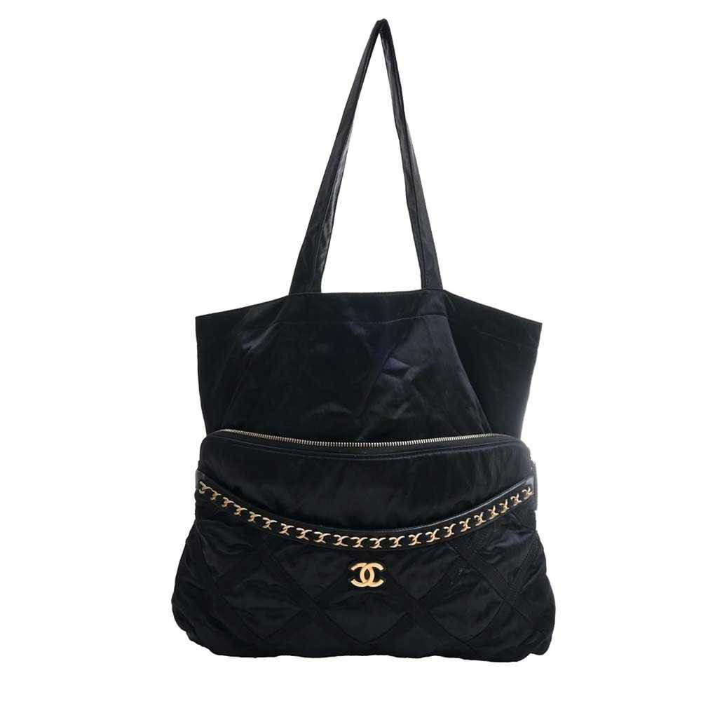 Chanel Chanel Nylon Gronglan Coco Mark Clutch Bag… - image 1