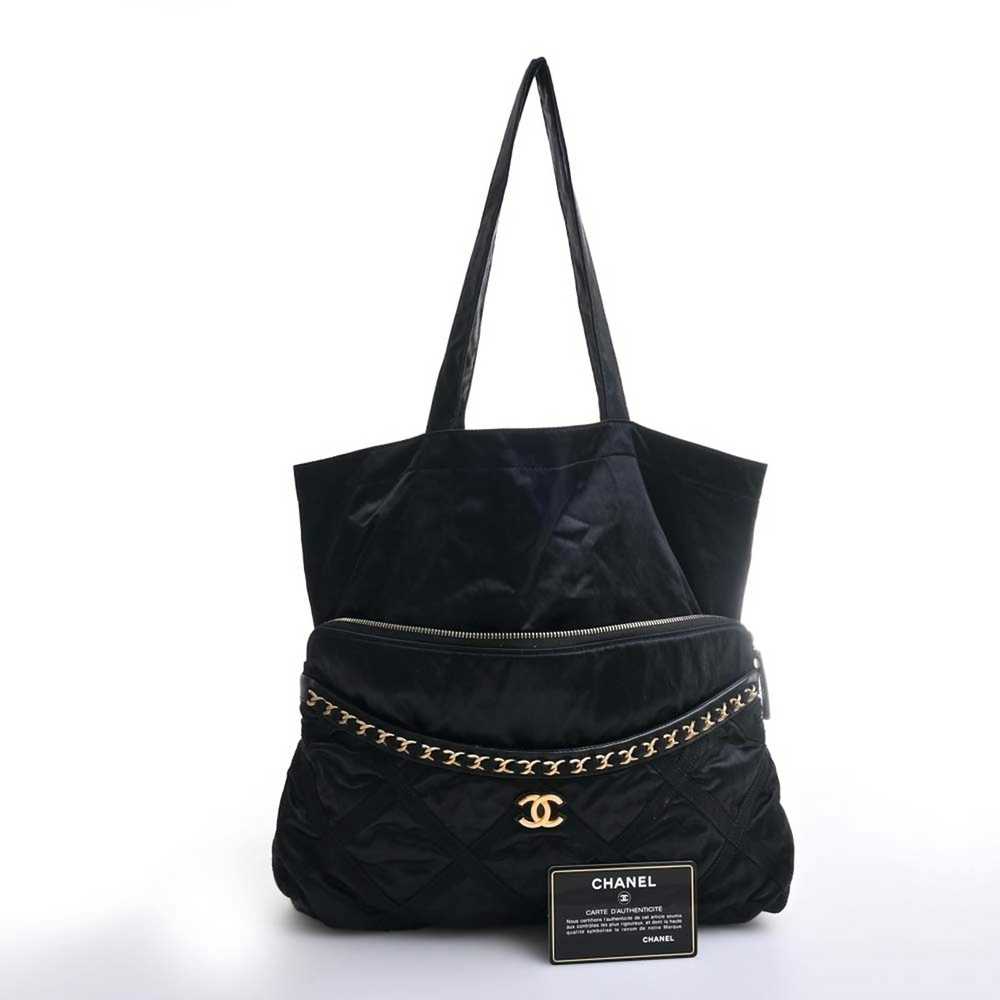 Chanel Chanel Nylon Gronglan Coco Mark Clutch Bag… - image 3