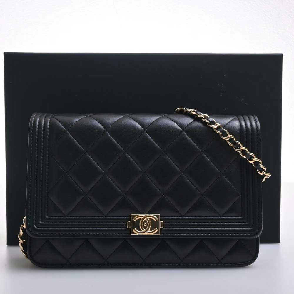 Chanel Chanel Leather Boy Coco Mark Chain Shoulde… - image 3