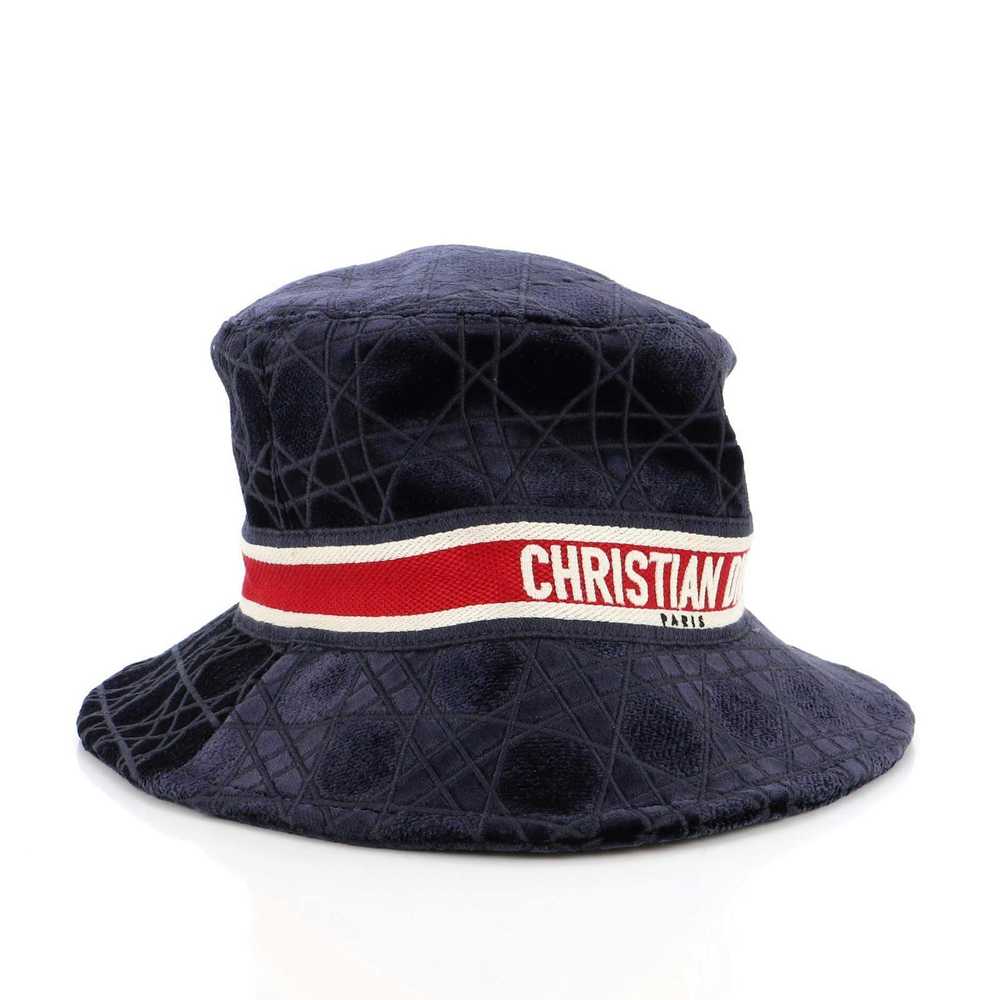 Dior Teddy D Bucket Hat Cannage Embroidered Velve… - image 2