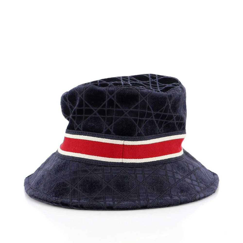 Dior Teddy D Bucket Hat Cannage Embroidered Velve… - image 3