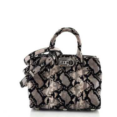 Salvatore Ferragamo Studio Satchel Snakeskin and … - image 1