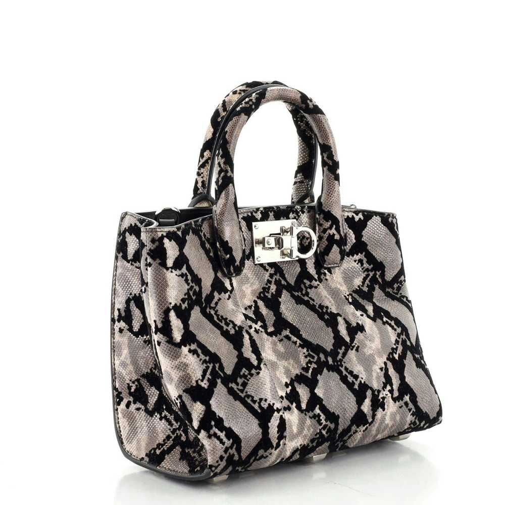 Salvatore Ferragamo Studio Satchel Snakeskin and … - image 3