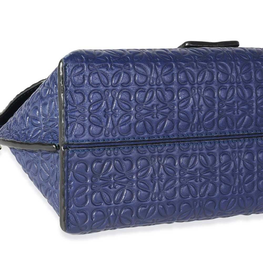 Loewe Loewe Navy Logo Embossed Goatskin Avenue Sh… - image 4